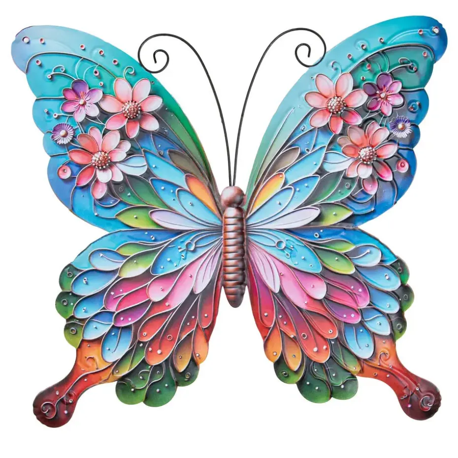 Anna's Collection Tuindecoratie vlinder - 29 x 32 cm - metaal