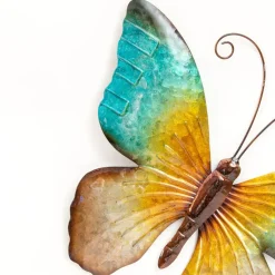 Anna's Collection Tuindecoratie vlinder - blauw - 44 x 32 cm