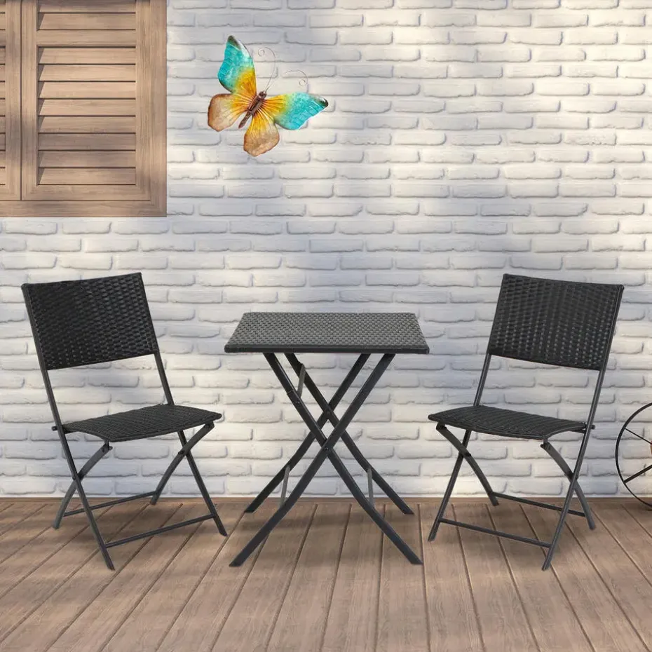 Anna's Collection Tuindecoratie vlinder - blauw - 44 x 32 cm