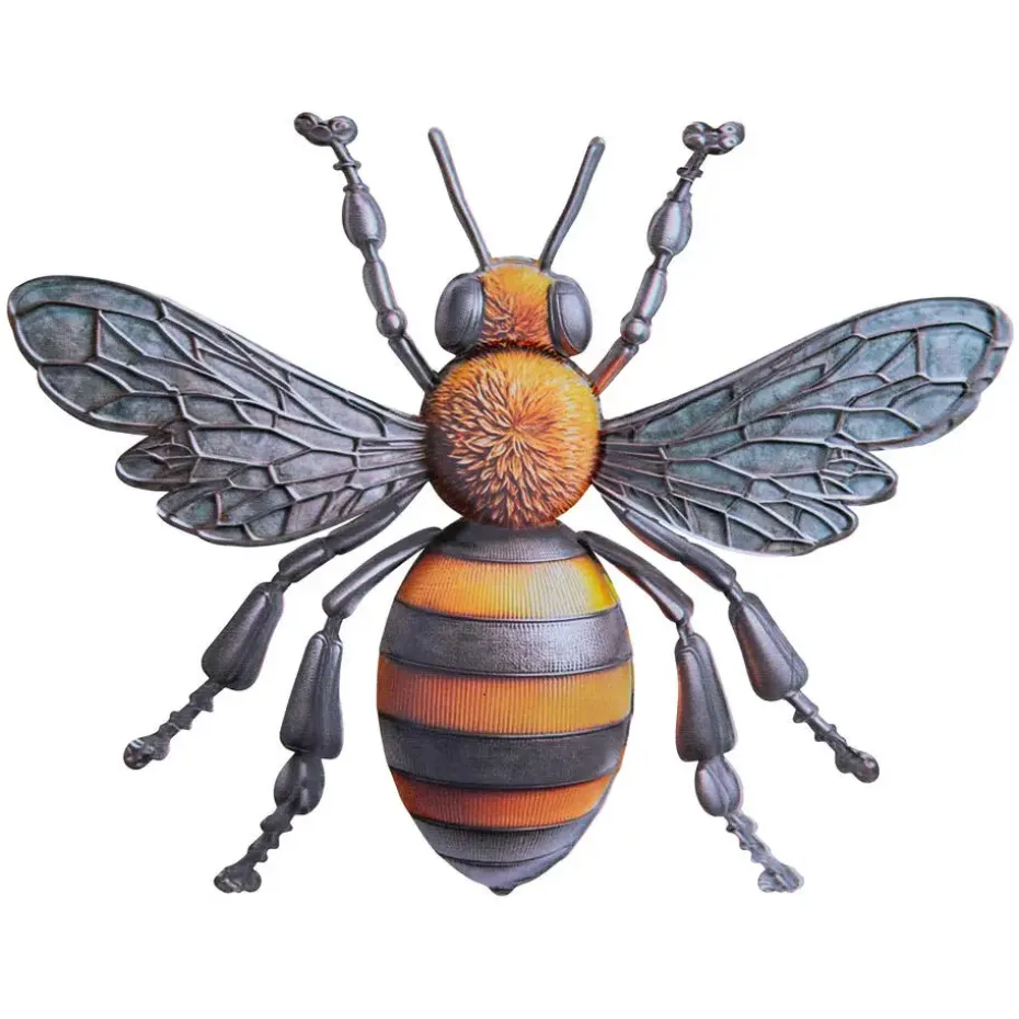 Anna's Collection Tuindecoratie honingbij - 24 x 30 cm - metaal
