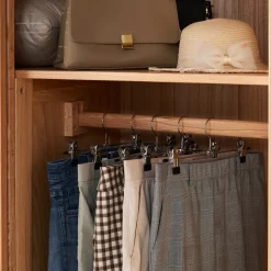 Antislip Broekhangers met Knijpers - 30 stuks Kleding Hangers met Klemmen- 31cm