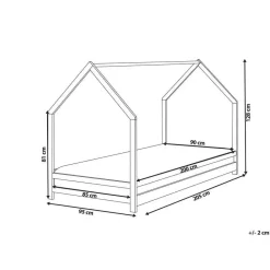 APPY - Kinderbed - Wit - 90 x 200 cm - Dennenhout