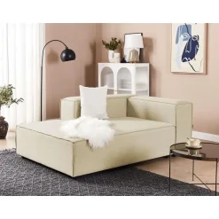 APRICA - Chaise longue - Beige - Rechterzijde - Linnen