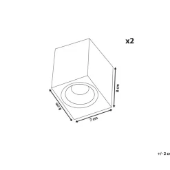ARANSAS - Wandlamp set van 2 - Zwart - Aluminium