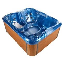 ARCELIA - Whirlpool buitenbad - Blauw - 215 x 180 cm - Acryl