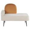ARCEY - Chaise longue - Wit - Fluweel