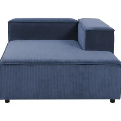 ARDAL - Chaise longue - Donkerblauw - Linkszijdig - Corduroy