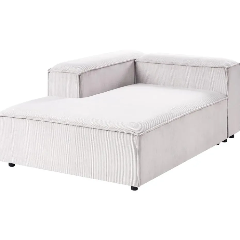 ARDAL - Chaise longue - Off-white - Rechtszijdig - Corduroy