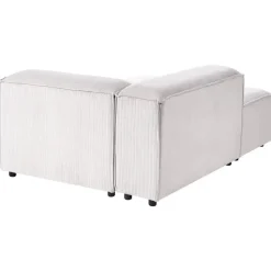 ARDAL - Chaise longue - Off-white - Rechtszijdig - Corduroy