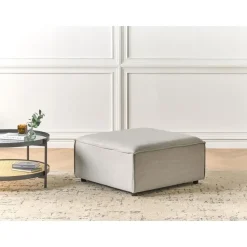 ARDAL - Ottomaan - Lichtgrijs - Polyester