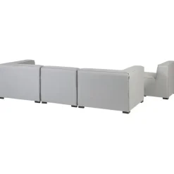 AREZZO - Tuinbank voor 4 - Lichtgrijs - Polyester