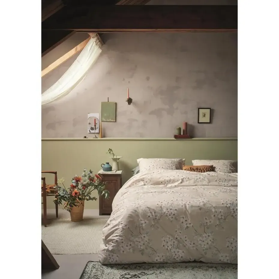 Ariadne at Home Blooming Flowers dekbedovertrek - 240x200/220 - Zand