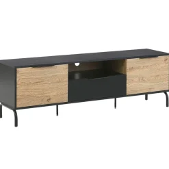 ARKLEY - TV-meubel - Zwart - Vezelplaat