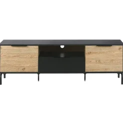 ARKLEY - TV-meubel - Zwart - Vezelplaat