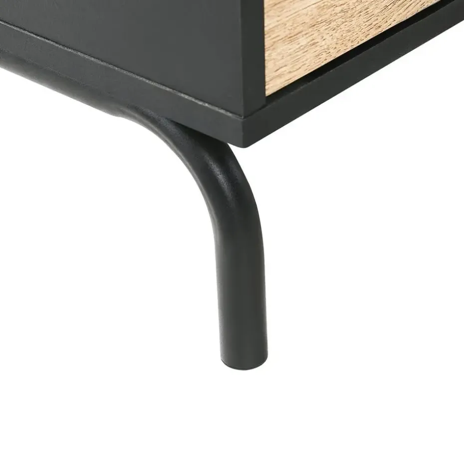 ARKLEY - TV-meubel - Zwart - Vezelplaat