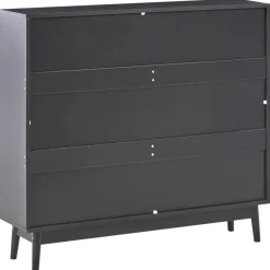 ARMIDALE - Schoenenkast 4 vakken - Zwart - Vezelplaat