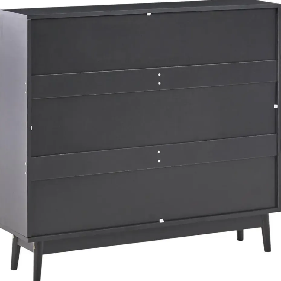 ARMIDALE - Schoenenkast 4 vakken - Zwart - Vezelplaat