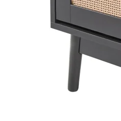 ARMIDALE - Schoenenkast 4 vakken - Zwart - Vezelplaat