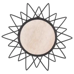 AROEK - Wandspiegel - Zwart - Rotan