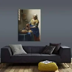 Art for the Home - Canvas - Het melkmeisje - 70x100 cm