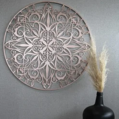 Art for the Home - Metal Art - Luxe mandala roségoud D80cm