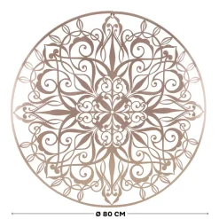 Art for the Home - Metal Art - Luxe mandala roségoud D80cm