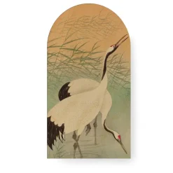 Art for the Home Canvas Boogvormig Kraanvogels in de Ochtend 100x54cm