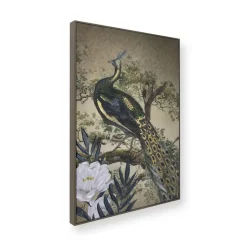 Art for the Home Canvas Geschilderde Details Peacock in Paradise