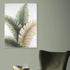 Art for the Home Handgeschilderd Canvas Lush Leaves 100x70cm