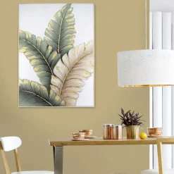Art for the Home Handgeschilderd Canvas Lush Leaves 100x70cm