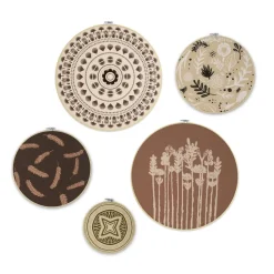 Art for the Home Ibiza Vibes Cirkels met borduursels 40x40cm