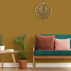 Art for the Home Klok Luxe gouden ronde Hangende Klok 40cm