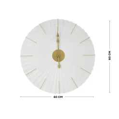 Art for the Home Klok Luxe wit en goud Hangende Klok Origami 60cm