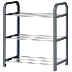Arte r Schoenenrek - grijs - metaal en kunststof - 3-laags - 40 cm