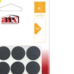 Artex Meubelviltjes/antislip - zwart - 16x - rubber - rond - 2,2 cm