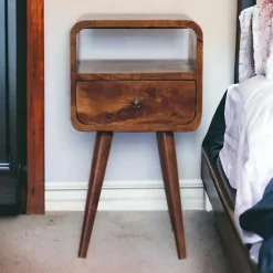 Artisan Furniture Massief Houten Kastanje Nachtkastje