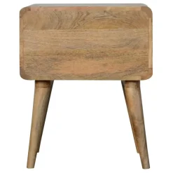 Artisan Furniture Massief Houten Gebogen Eiken Nachtkastje