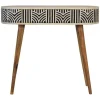 Artisan Furniture Solid hout Edessa Sidetable Tafel met Bone Inlay