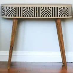 Artisan Furniture Solid hout Edessa Sidetable Tafel met Bone Inlay