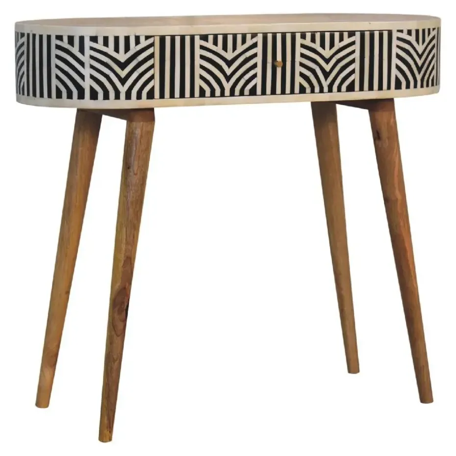Artisan Furniture Solid hout Edessa Sidetable Tafel met Bone Inlay