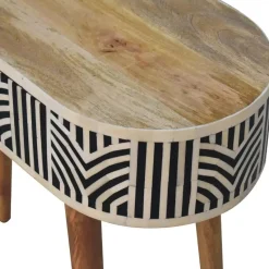 Artisan Furniture Solid hout Edessa Sidetable Tafel met Bone Inlay