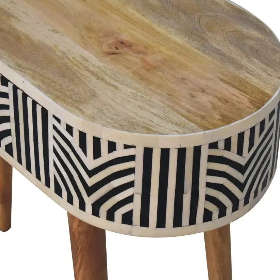 Artisan Furniture Solid hout Edessa Sidetable Tafel met Bone Inlay