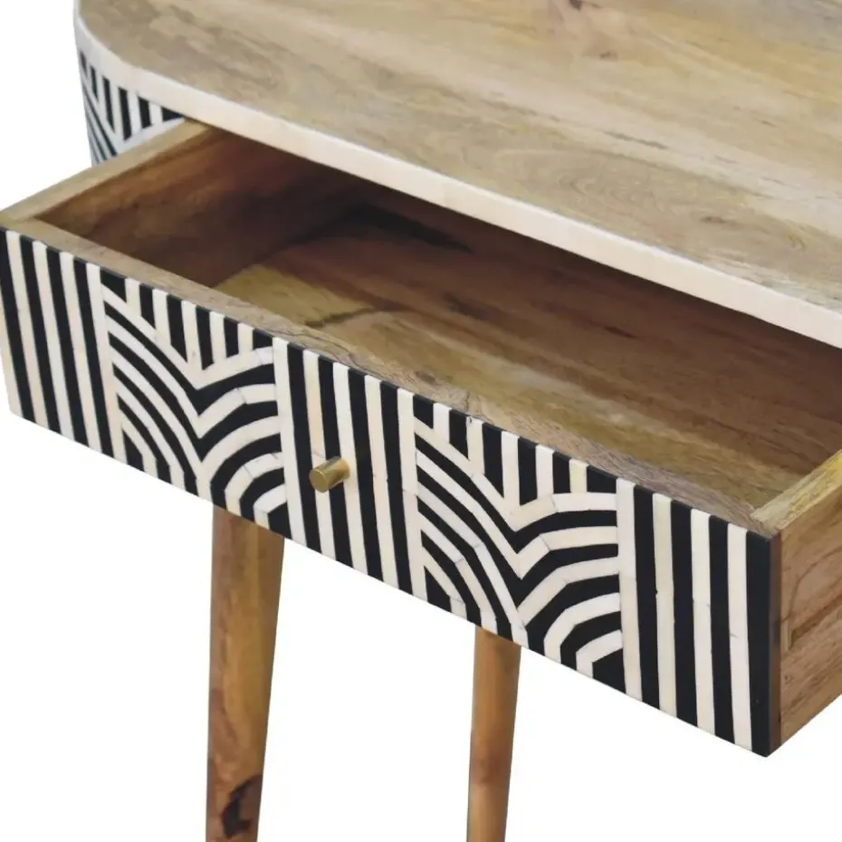 Artisan Furniture Solid hout Edessa Sidetable Tafel met Bone Inlay