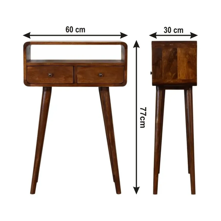 Artisan Furniture Solid hout Kastanje Sidetable Tafel
