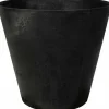 Artstone Bloempot Claire - zwart - 43x39 cm - met drainagesysteem