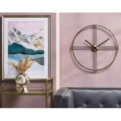 ASCONA - Wandklok - Goud - Metaal