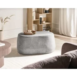 ASHTON - Bankje - Lichtgrijs - Polyester