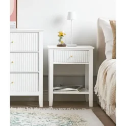 ASSISI - Nachtkastje 1 lade - Wit - MDF