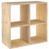 Astigarraga Dinamic Vakkenkast open - 4 vakken - PEFC grenen - 71x71cm