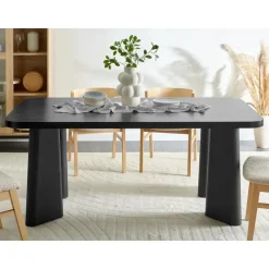 ATLIN - Eettafel - Zwart - 180 x 90 cm - MDF